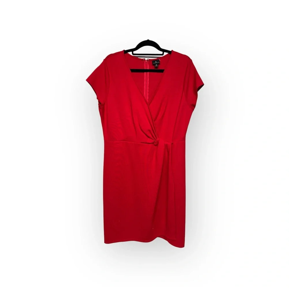 Worthington Wrap Dress in Red Sz 16